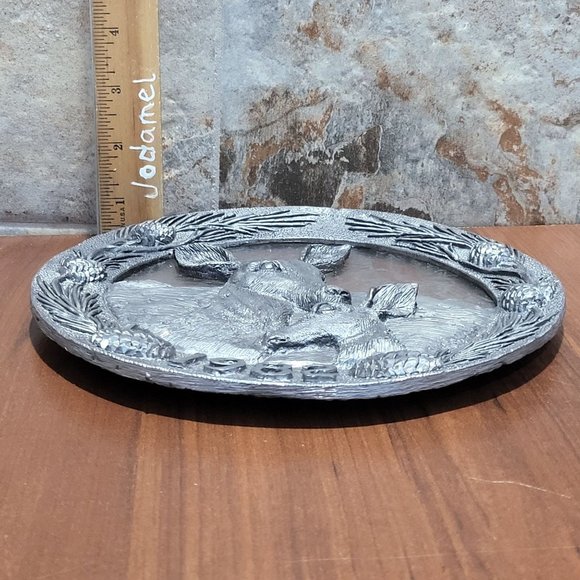 Vintage Deer and Fawn Pewter Plate Michael Ricker Mothers Day 1982 - Picture 10 of 13